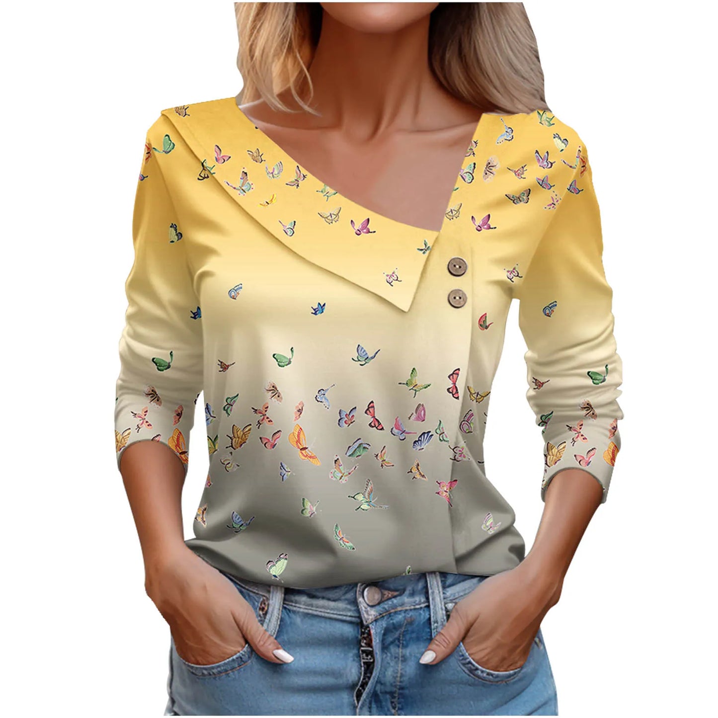 T Shirt For Women Fashion Long Sleeve Top White Floral Print Shirts And Blouses 3D Print Clothes For Womens 2023 y2k