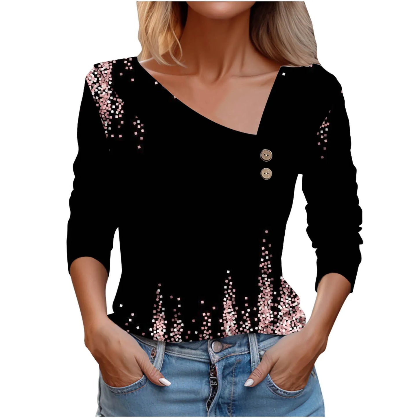 T Shirt For Women Fashion Long Sleeve Top White Floral Print Shirts And Blouses 3D Print Clothes For Womens 2023 y2k