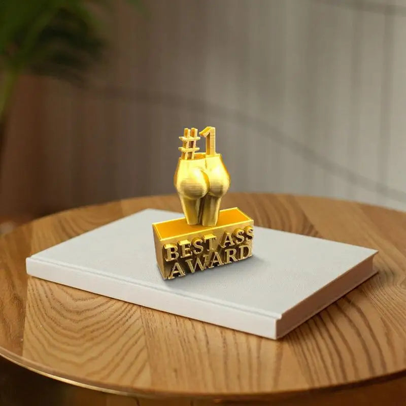 Best Ass Award Creative Best Butt Trophy Gold Plated Trophy Ornament Resin Crafts Gift Bedroom Desktop Home Decoration