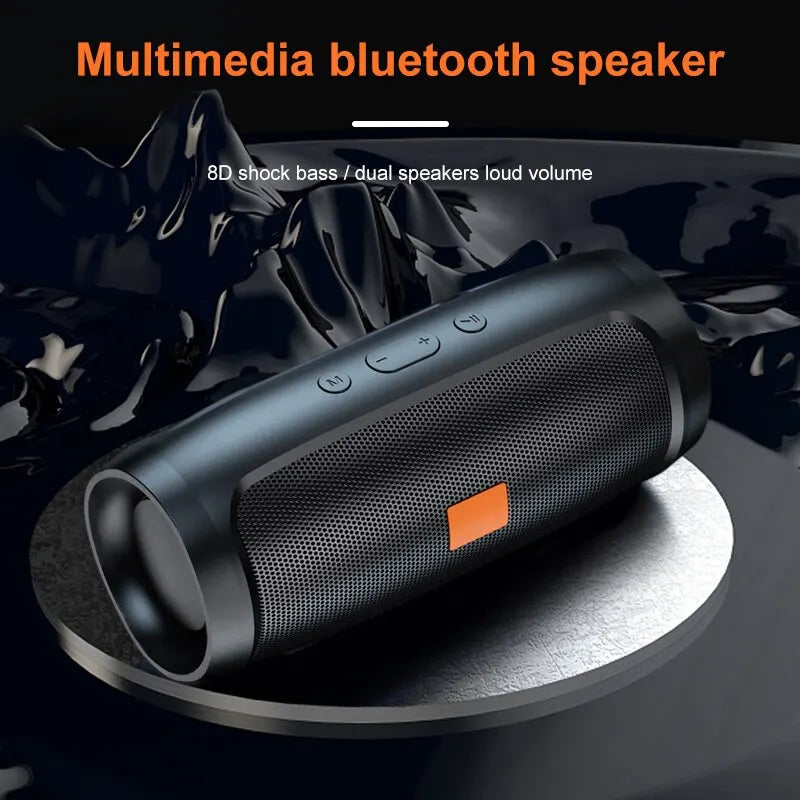 Wireless Portable Stereo TWS Bluetooth Dual Speaker Subwoofer Music Playback Waterproof Speaker Support FM Radio TF