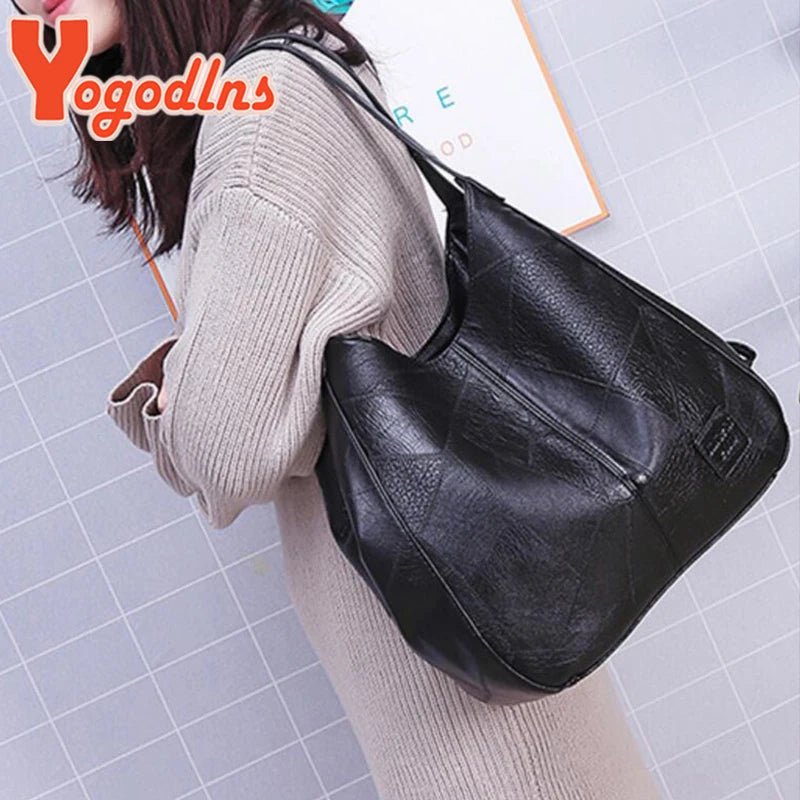 Yogodlns Vintage Women Hand Bag Designers Luxury Handbags Women Shoulder Tote Female Top-handle Bags Fashion Brand