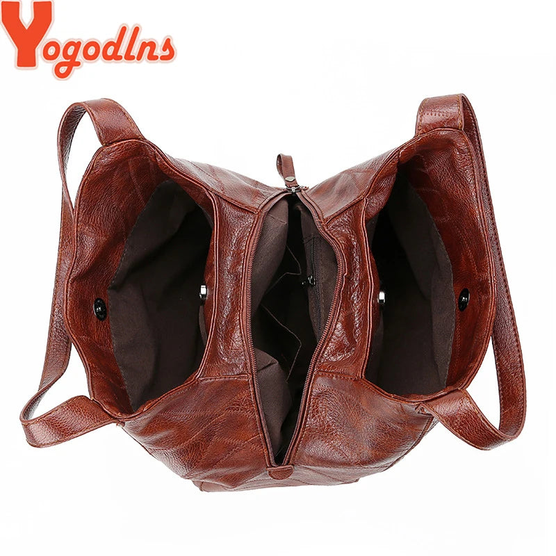 Yogodlns Vintage Women Hand Bag Designers Luxury Handbags Women Shoulder Tote Female Top-handle Bags Fashion Brand