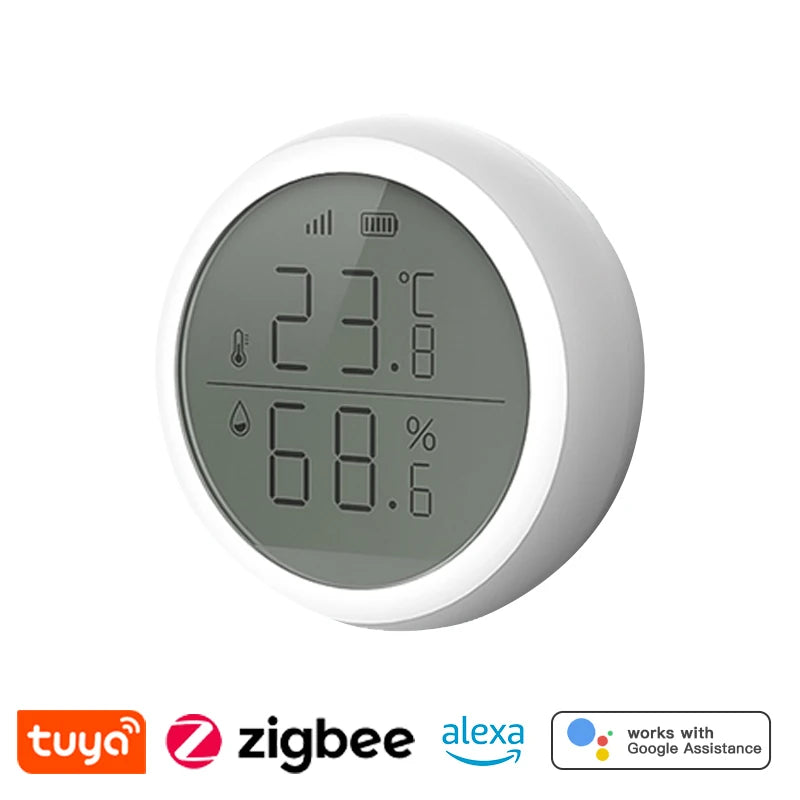 Tuya Smart ZigBee Temperature Humidity Sensor Intelligence Scene Real-time Detecting Thermometer Alexa Google Home Voice Control