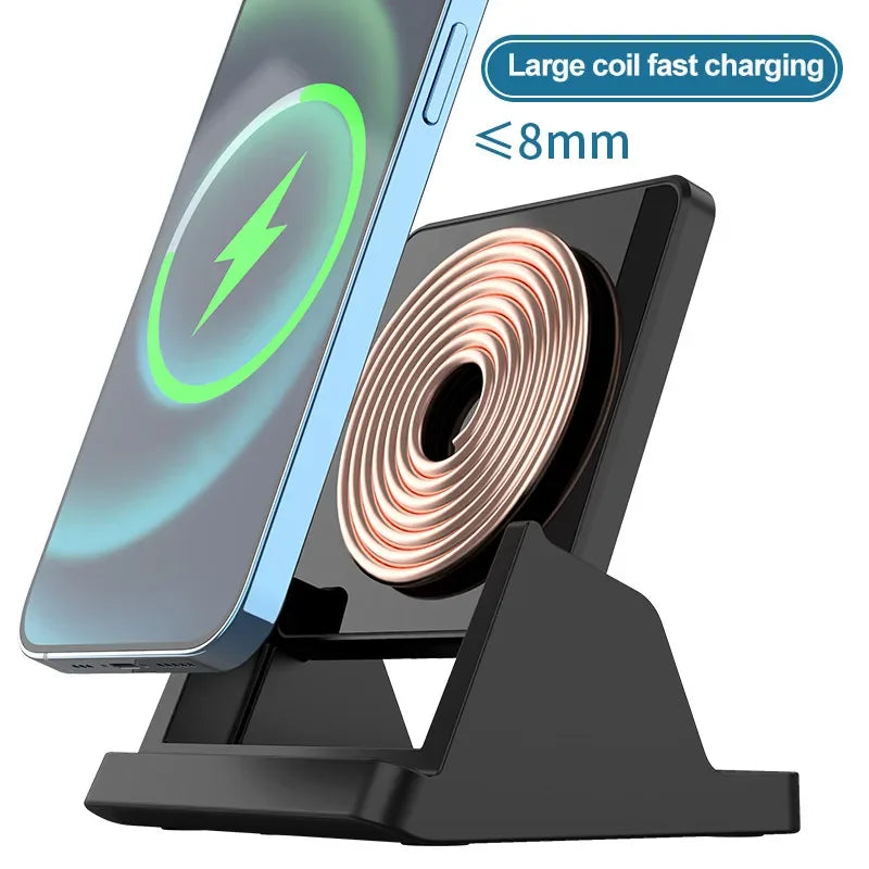 30W Wireless Charger Pad Stand Desktop Ultra-thin Mobile Phone Fast Charging Dock Station For iPhone 15 14 13 12 Samsung Xiaomi