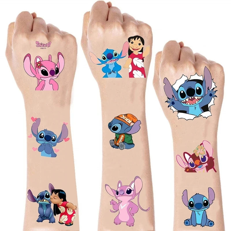 Disney Anime Lilo & Stitch Tattoo Stickers Kawaii Stitch DIY Stickers Birthday Party Decoration Cartoon Children Toy Gifts