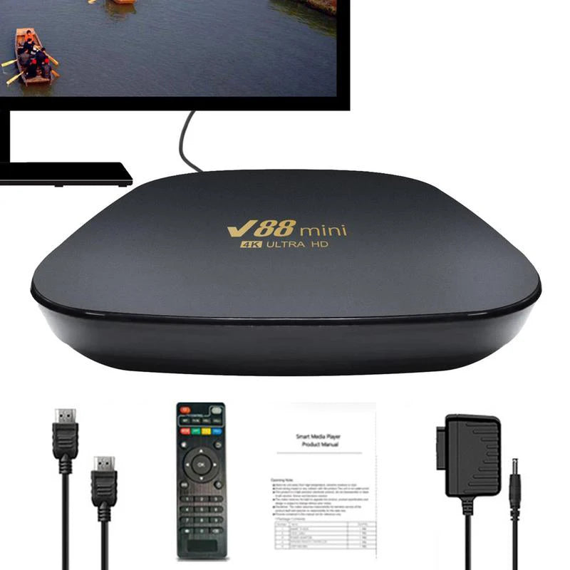 V88 Mini Smart Tv Box Android 11 Media Player 1GB RAM 8GB ROM H3 Quad Core 4K V88 mini TV Box Smart Home Tv Box