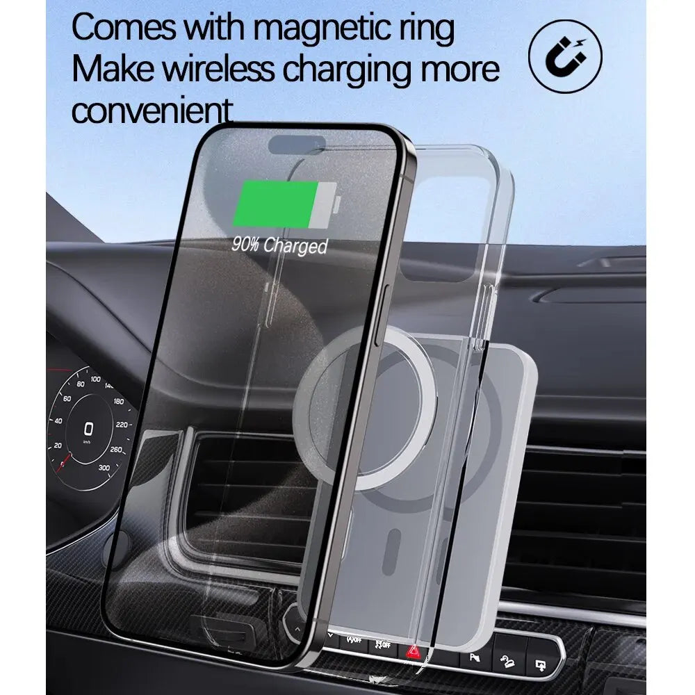 15W Magnetic Car Wireless Charger Macsafe for iPhone 12 13 14 15 Pro Max Mini Air Vent Car Phone Holder Stand Fast Car Charging