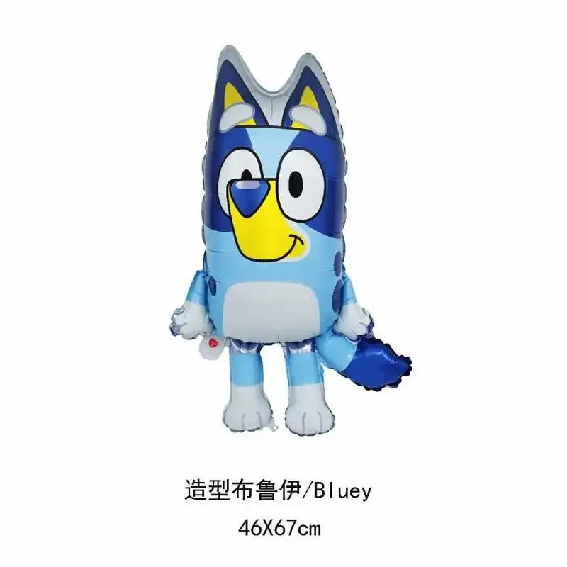 New 2024 Animated Film Bluey Aluminum Film Balloon Cartoon Cute Children'S Game Toy Birthday Balloon