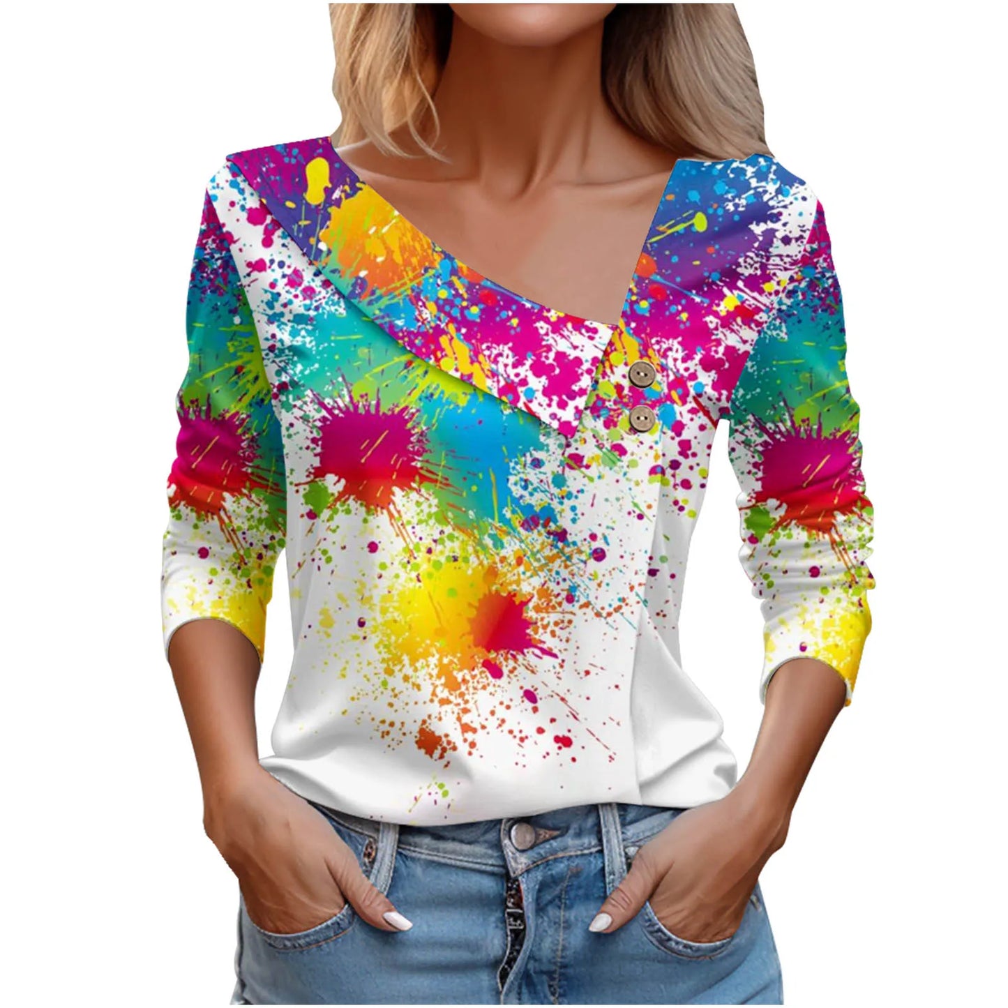 T Shirt For Women Fashion Long Sleeve Top White Floral Print Shirts And Blouses 3D Print Clothes For Womens 2023 y2k