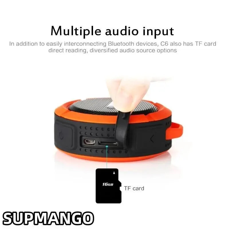 Bluetooth-compatible Speaker Big Suction Cup Bluetooth Stereo Outdoor Sports Mini TF Subwoofer Portable Waterproof