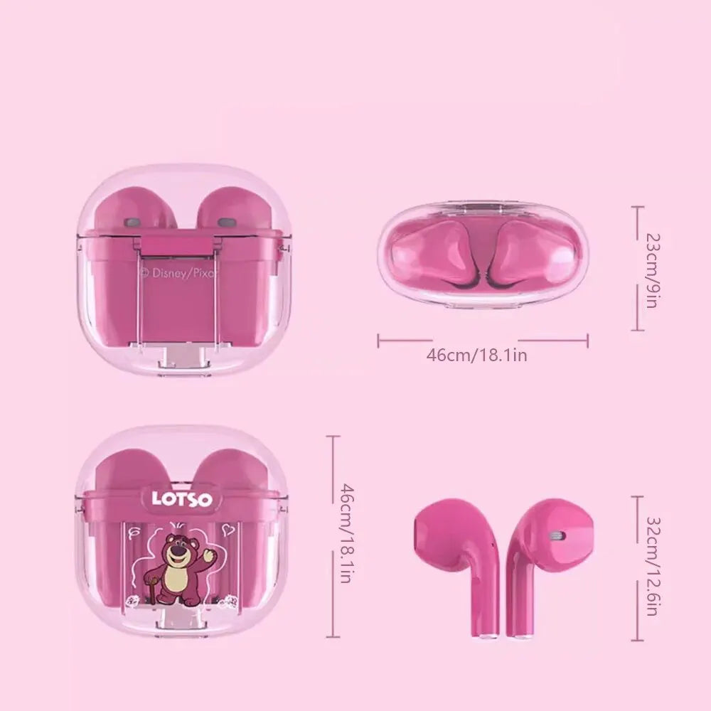 Disney HIFI Sound Wireless Headset TWS Bluetooth 5.3 Mini Cartoon Earbuds Noise Reduction Earphone Long Battery Life