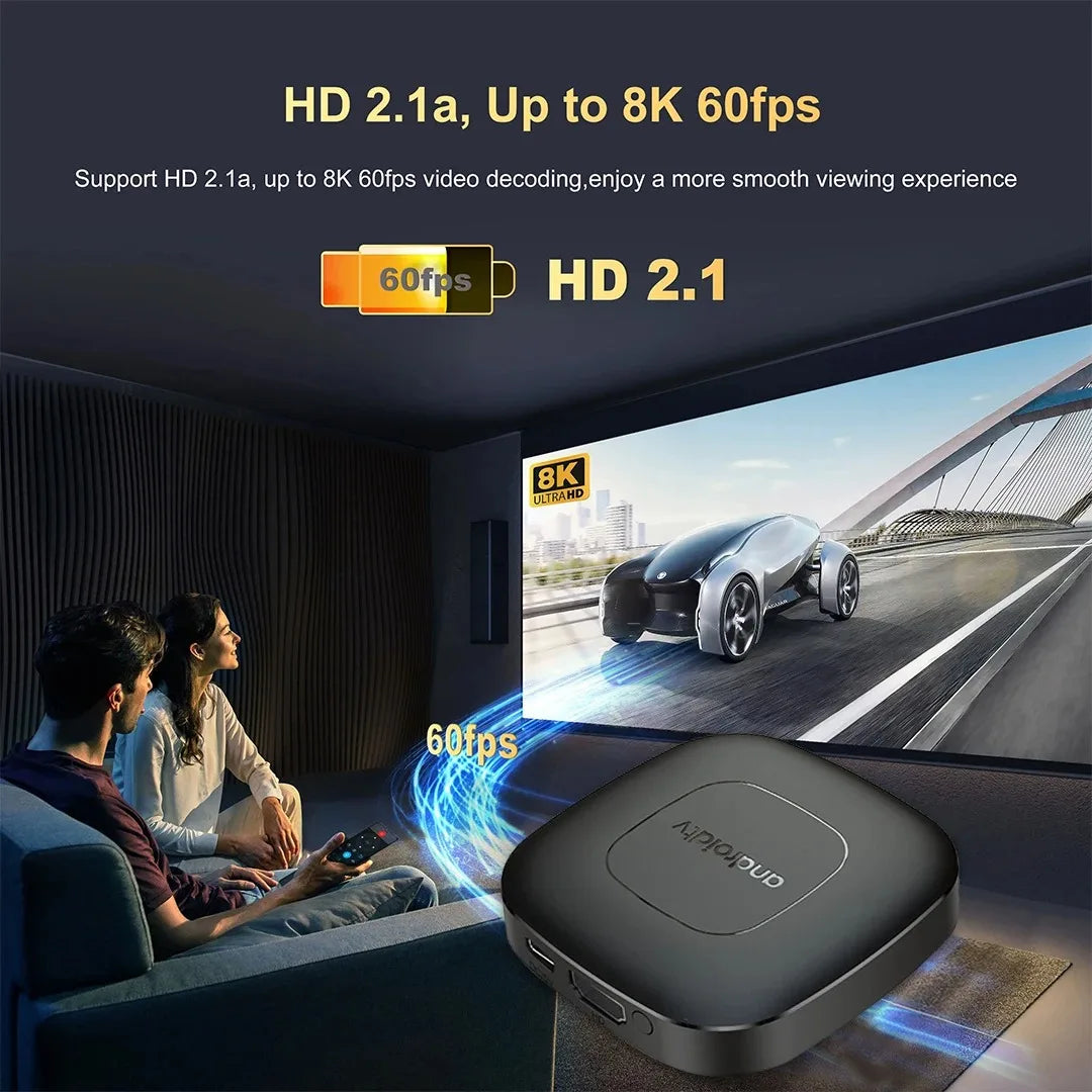 Smart Androidtv TV Box Android 13 Set Top Box Quad Core Google Assiatant 8K Video 2.4G 5G Dual WiFi Bluetooth 5.0 Media Player