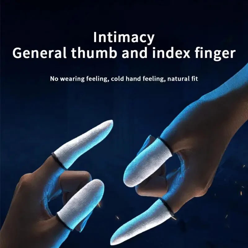 1/2pair Finger Sleeves For Gaming Thumb Finger Sleeves For Game Pubg Mobile Anti Slip Finger Gloves With Box Games Accessories