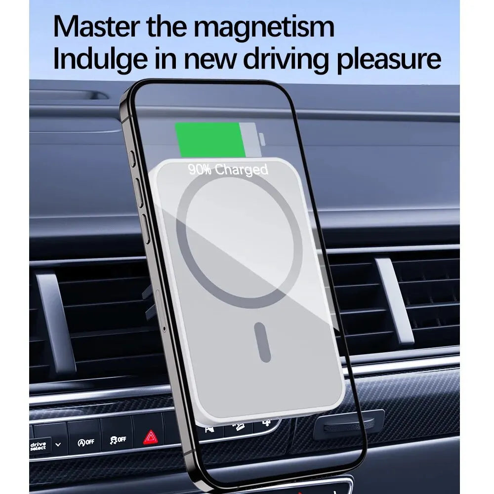 15W Magnetic Car Wireless Charger Macsafe for iPhone 12 13 14 15 Pro Max Mini Air Vent Car Phone Holder Stand Fast Car Charging