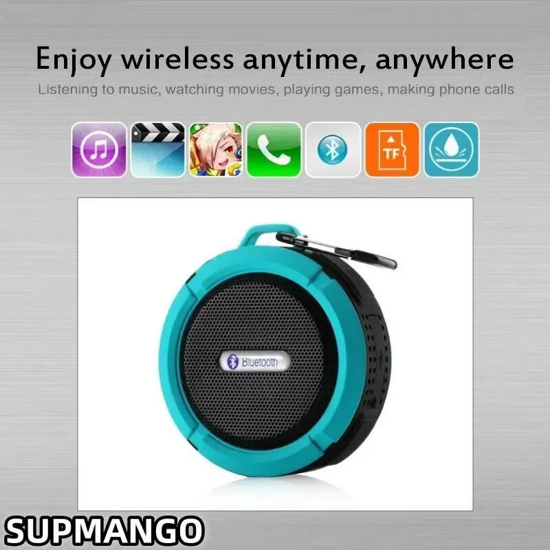 Bluetooth-compatible Speaker Big Suction Cup Bluetooth Stereo Outdoor Sports Mini TF Subwoofer Portable Waterproof