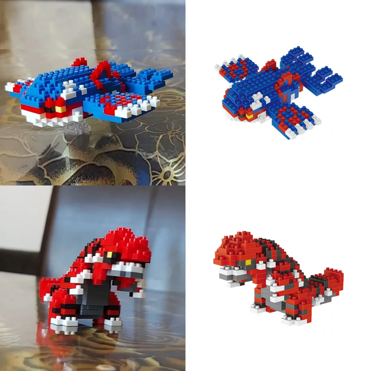 Pokemon Small Blocks Nanoblock Charizard Kyogre Groudon Rayquaza Model Education Graphics Toys for Kids Birthday Gift Toys