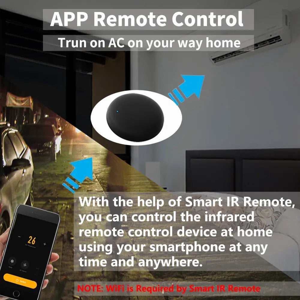 Tuya WiFi Smart IR Remote Control Smart Life APP Replace TV DVD AUD AC Remote Works with Alexa Google Home