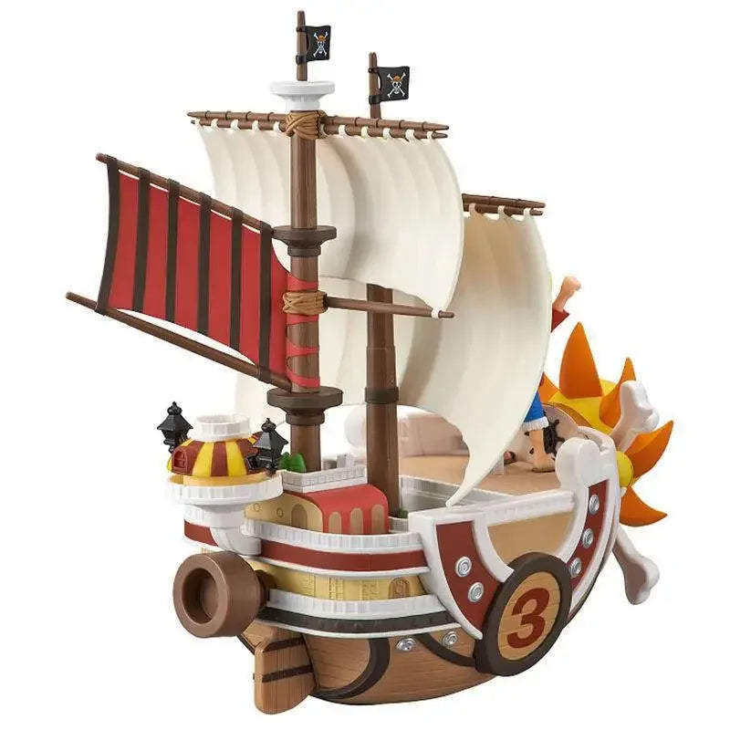 One Piece Ship Figure Luffy Model Toy Peripheral Super Cute Mini Boat Zoro Assembled Model One Piece Ship Kid Birthday Gift