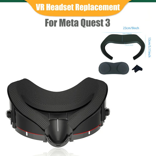 Face Mask For Meta Quest 3 VR Headset PU Leather Pad Face Interface Replacement Mask For Quest 3 VR Accessories