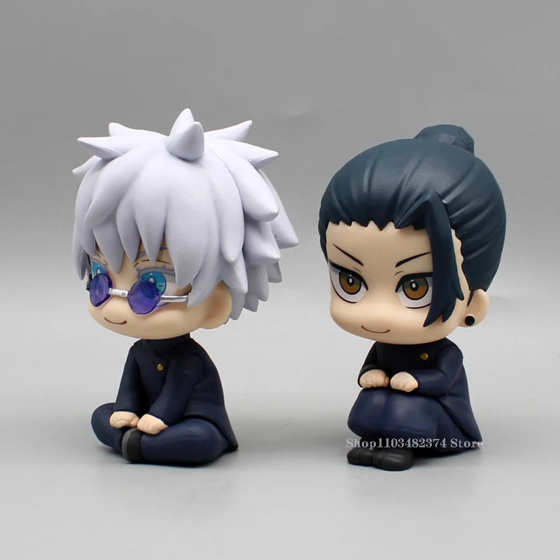 10cm Jujutsu Kaisen Mini Figures Satoru Gojo Figure Action Geto Suguru Figurine Q Version Anime Model PVC Collection Toys Statue